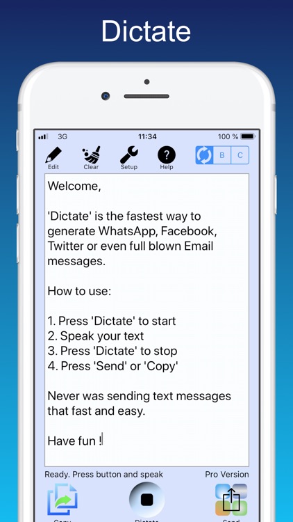 Dictate - Speech to text