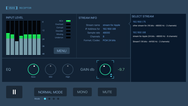 VBAN Receptor TV