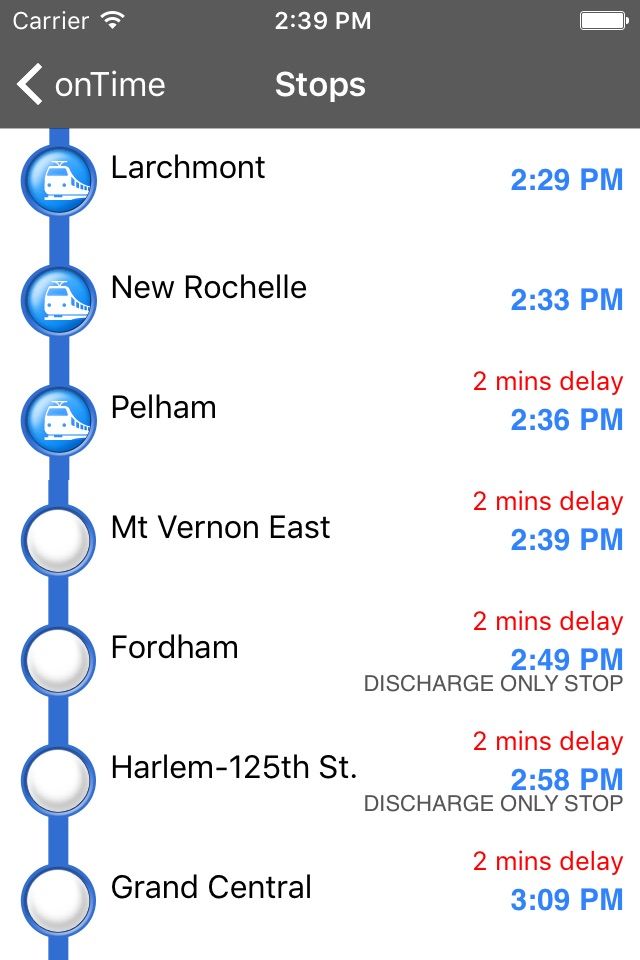 onTime : MNR - MetroNorth Rail screenshot 2