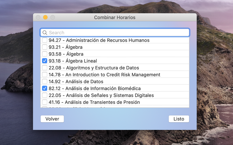 Combinar Horarios screenshot 2