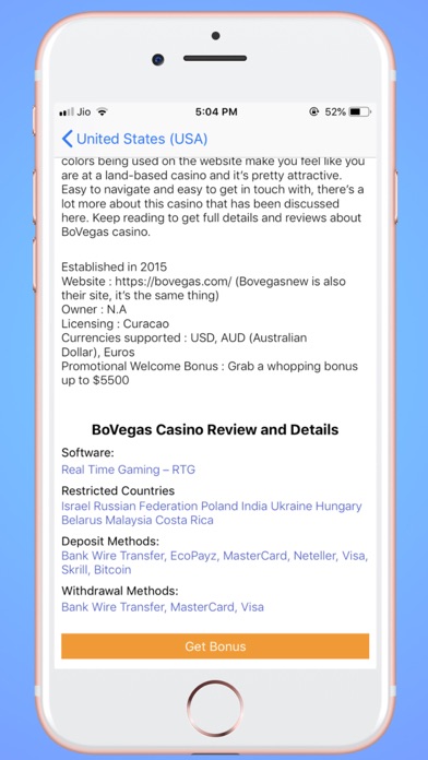 Screenshot #2 pour OCPedia: Online Casino Finder