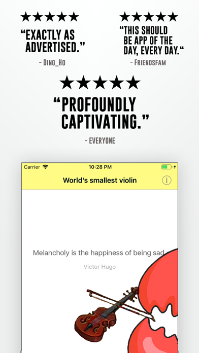 How to cancel & delete Worlds smallest violin ™ from iphone & ipad 1
