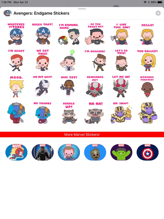Avengers: Endgame Stickers screenshot 7