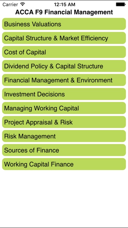 ACCA F9 Financial Management