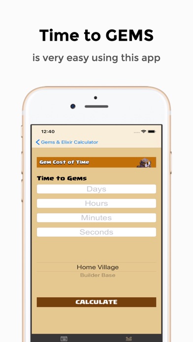 Gems Calc for "Clash of Clans" screenshot 4