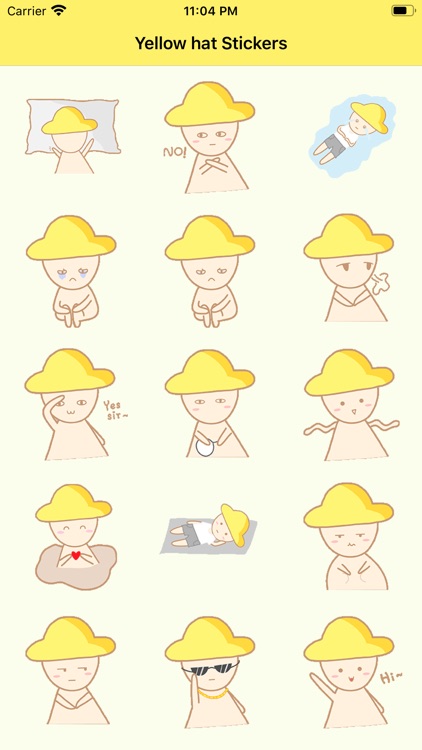 Yellow hat Stickers