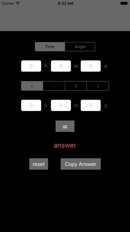 calculator for time & angle