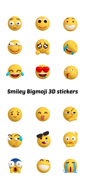 Smiley Bigmoji 3D Stickers