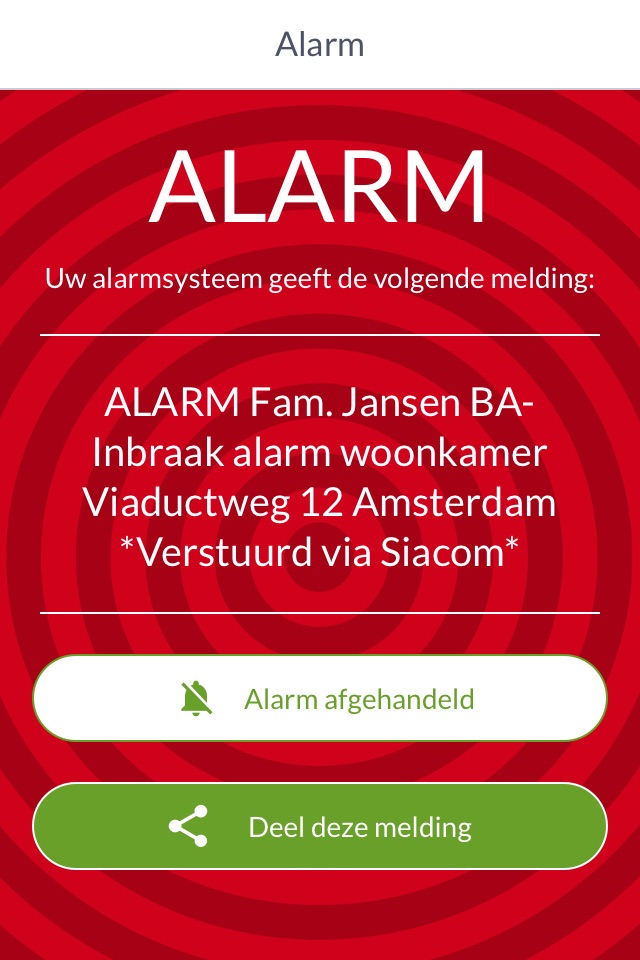 Siacom Alarm App screenshot 2