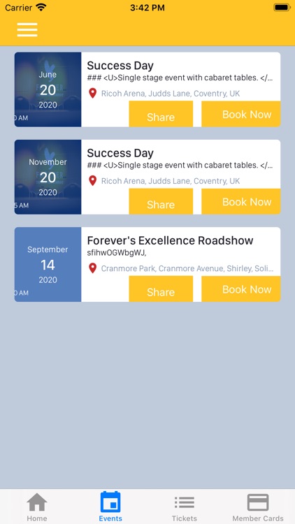 Forever Living Event App