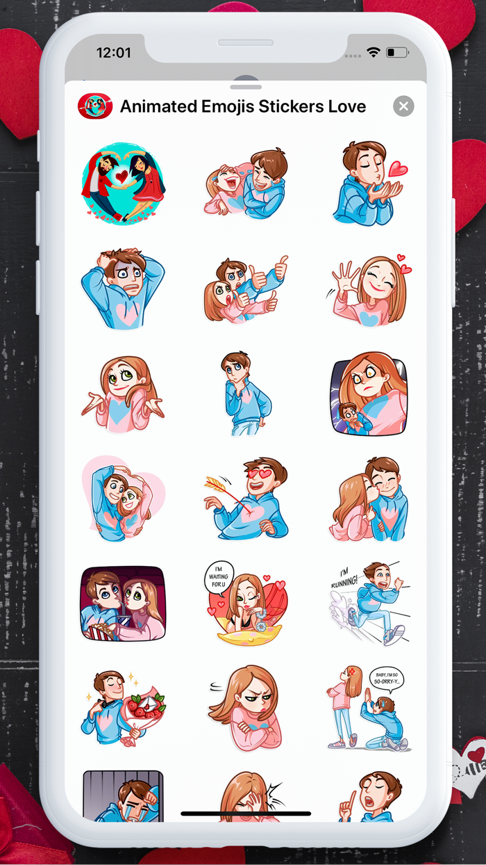 Animated Emojis Stickers Love