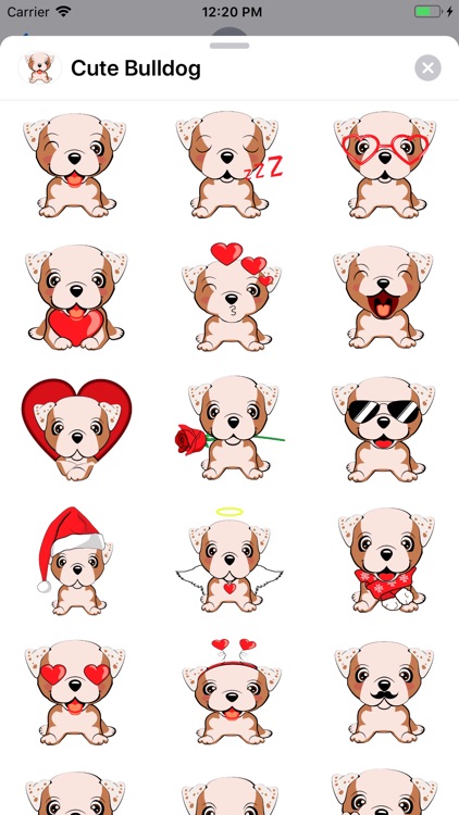 Cute Bulldog Sticker Pack