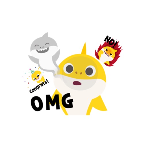 Animated Baby Shark Stickers iOS App