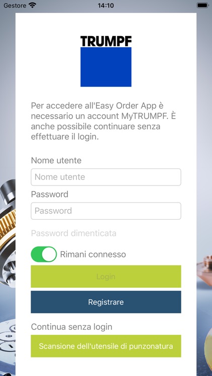 TRUMPF Easy Order App