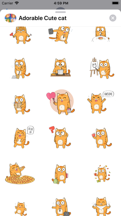 Adorable Cat Stickers HD screenshot 3