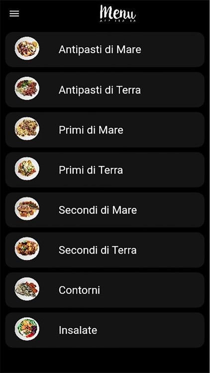 Menu App Italia