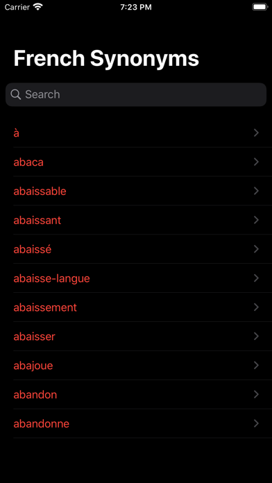French Synonyms Dictionary screenshot 4