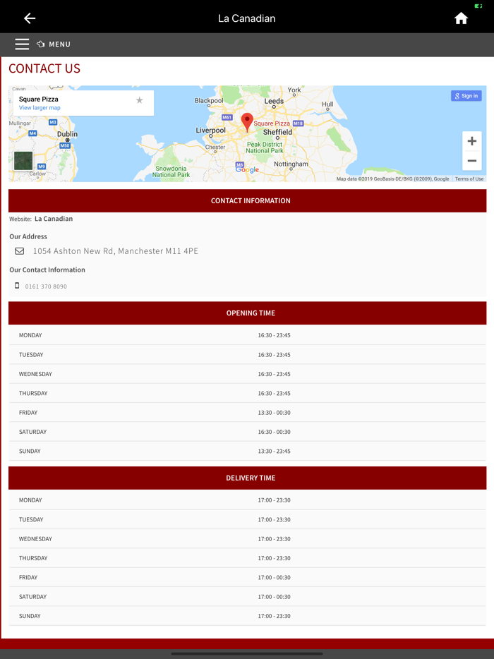 La Canadian, Manchester