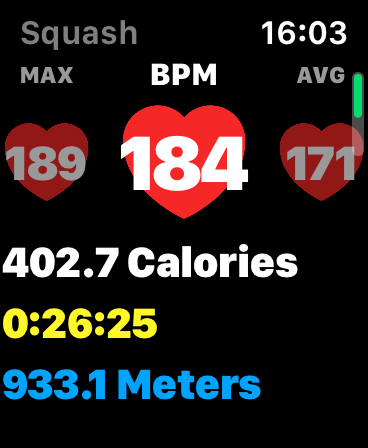 Screenshot #7 for Squash Workout Tracking