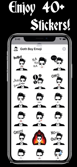 Goth Boy Emoji(圖2)-速報App