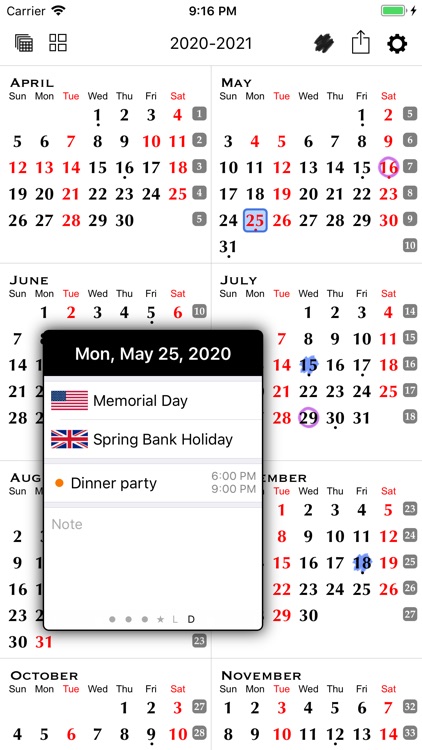 All‑in‑One Year Calendar screenshot-3