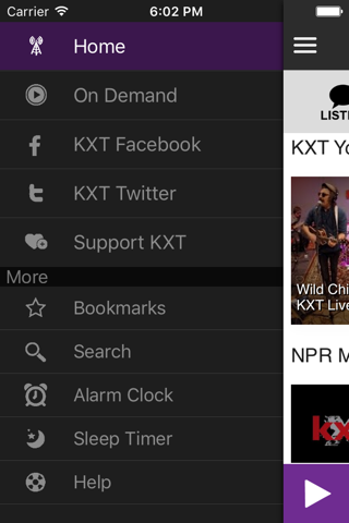 KXT Public Media App - náhled