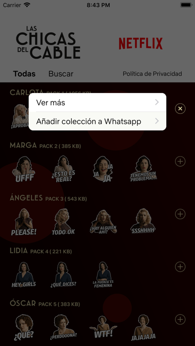 How to cancel & delete Stickers Las Chicas del Cable from iphone & ipad 4