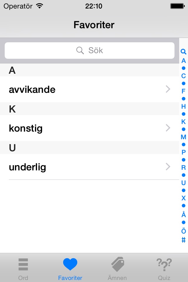 Svenskt teckenspråkslexikon screenshot 2