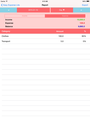 Easy Expense Lite screenshot 3