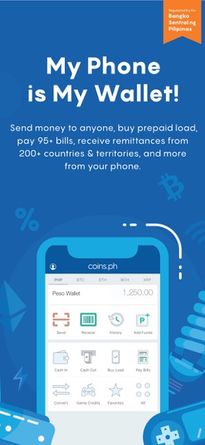 Coins– Load, Bills, Bitcoin