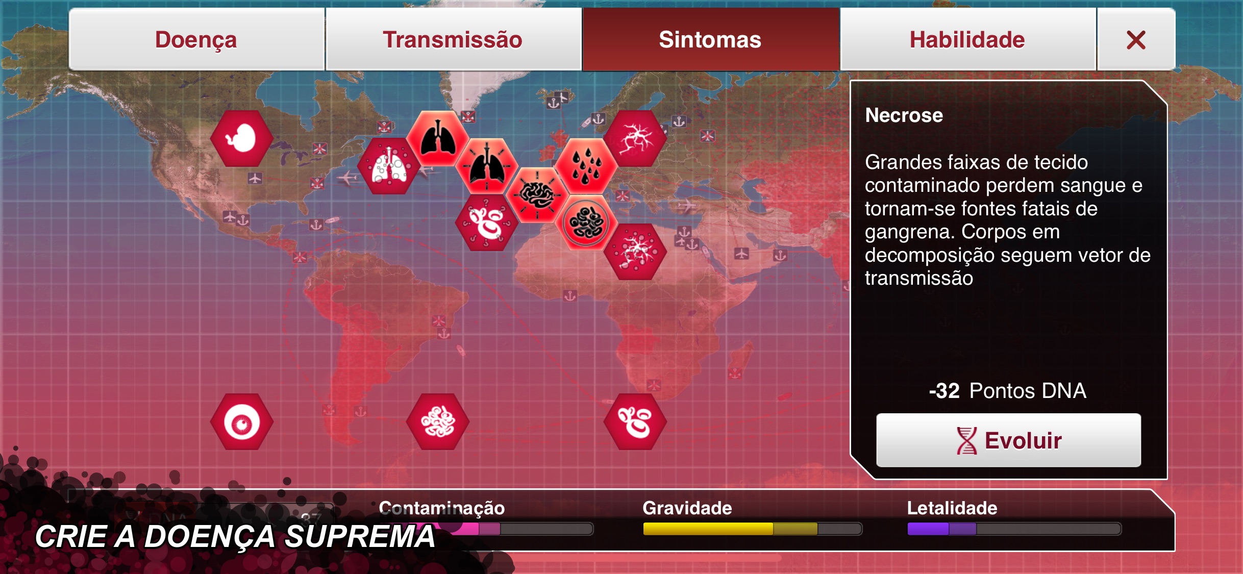 Screenshot do app Plague Inc.