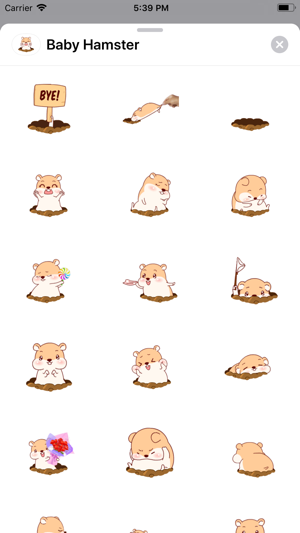 Baby Hamster Animated Stickers