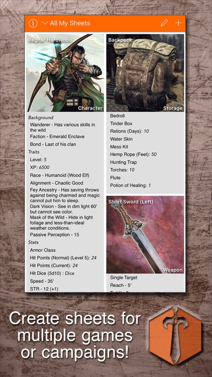 Sheet Yourself: RPG Sheets screenshot-0