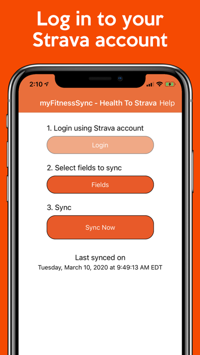 Health App to Strava Sync screenshot 3