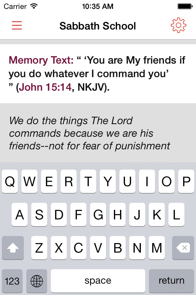 Sabbath School Quarterly App screenshot 2