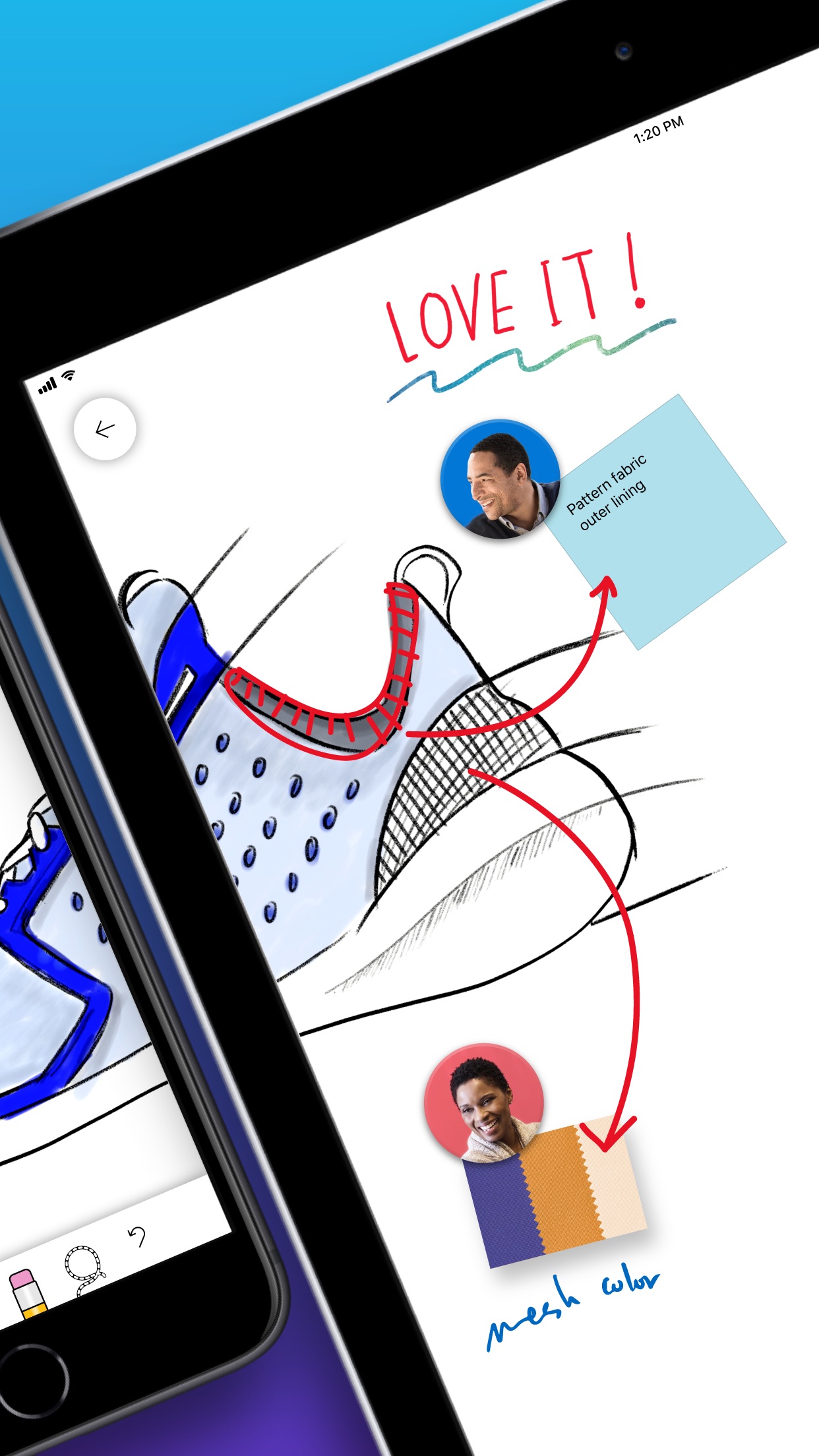 Screenshot do app Microsoft Whiteboard