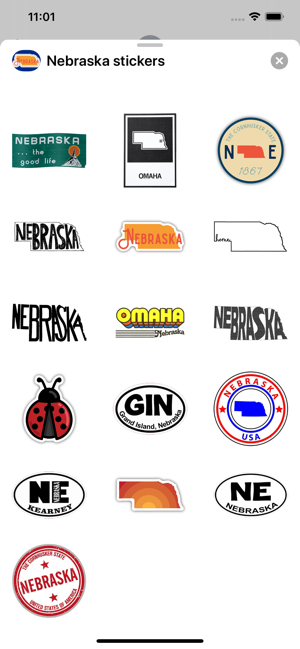 Nebraska emoji - USA stickers(圖2)-速報App