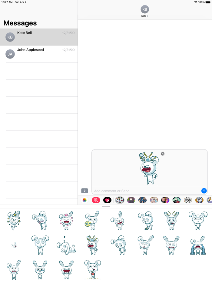 Cute Bunny Stickers HD