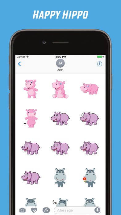 How to cancel & delete Happy Hippo Stickers Collection from iphone & ipad 1