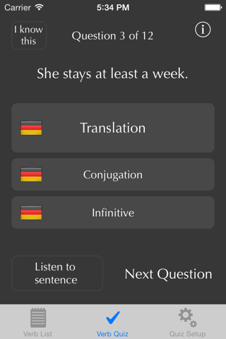 German Irregular Verbs screenshot 3