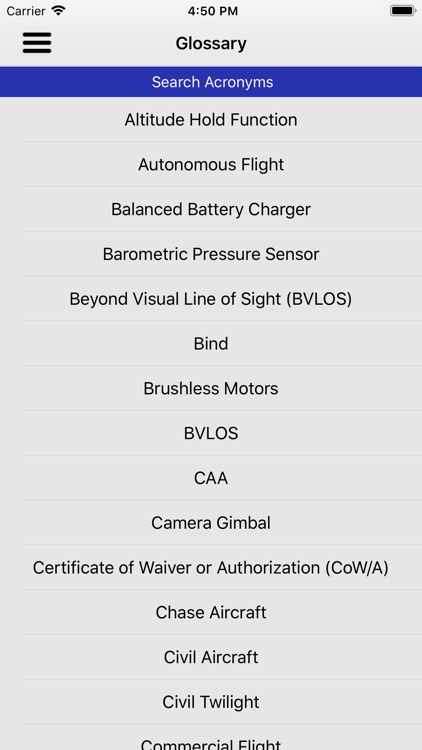 UAV Glossary