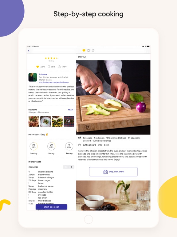 Kitchen Stories - free video and photo cookbook screenshot