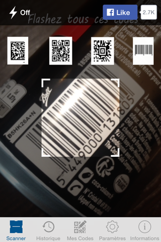 QR Codes Scanner & Code-Barres screenshot 2