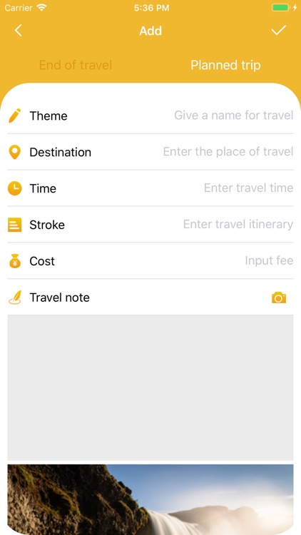 Travel note record