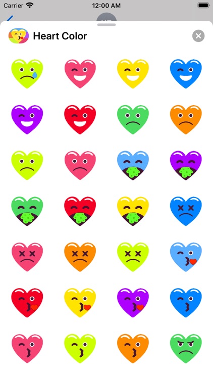 Heart Face Multicolor Stickers screenshot-7