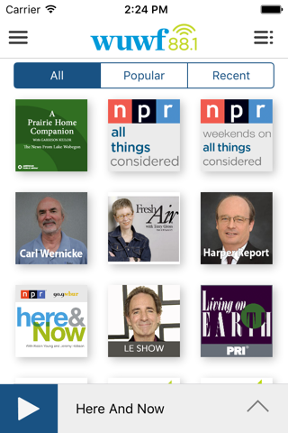 WUWF Public Radio App - náhled
