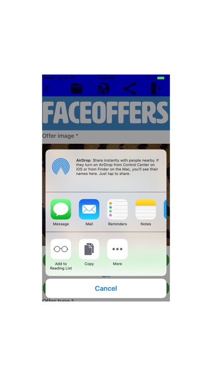 FACEOFFERS Merchant screenshot-4