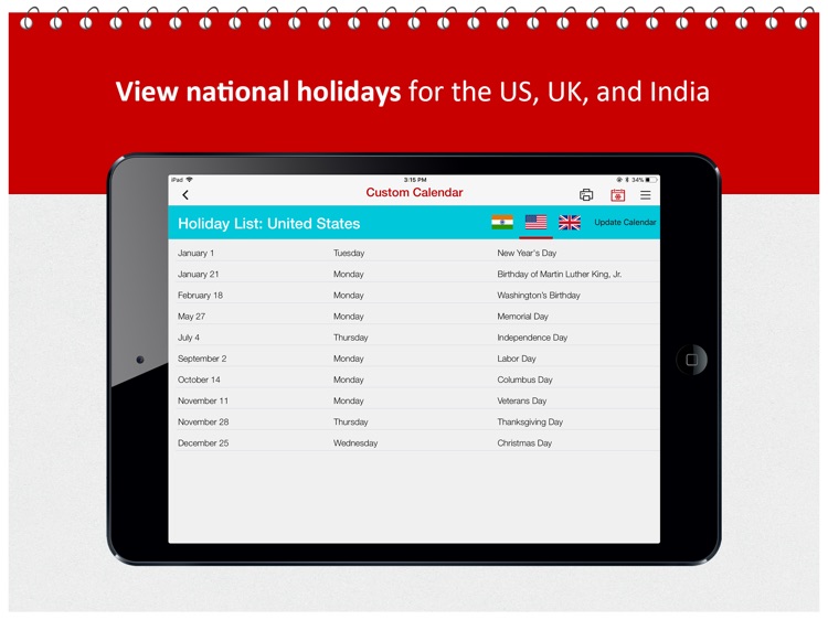 Custom Calendar screenshot-3