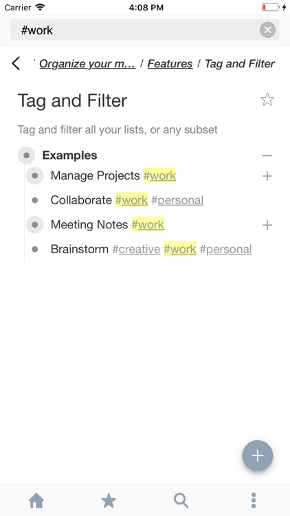 WorkFlowy: Note, List, Outline