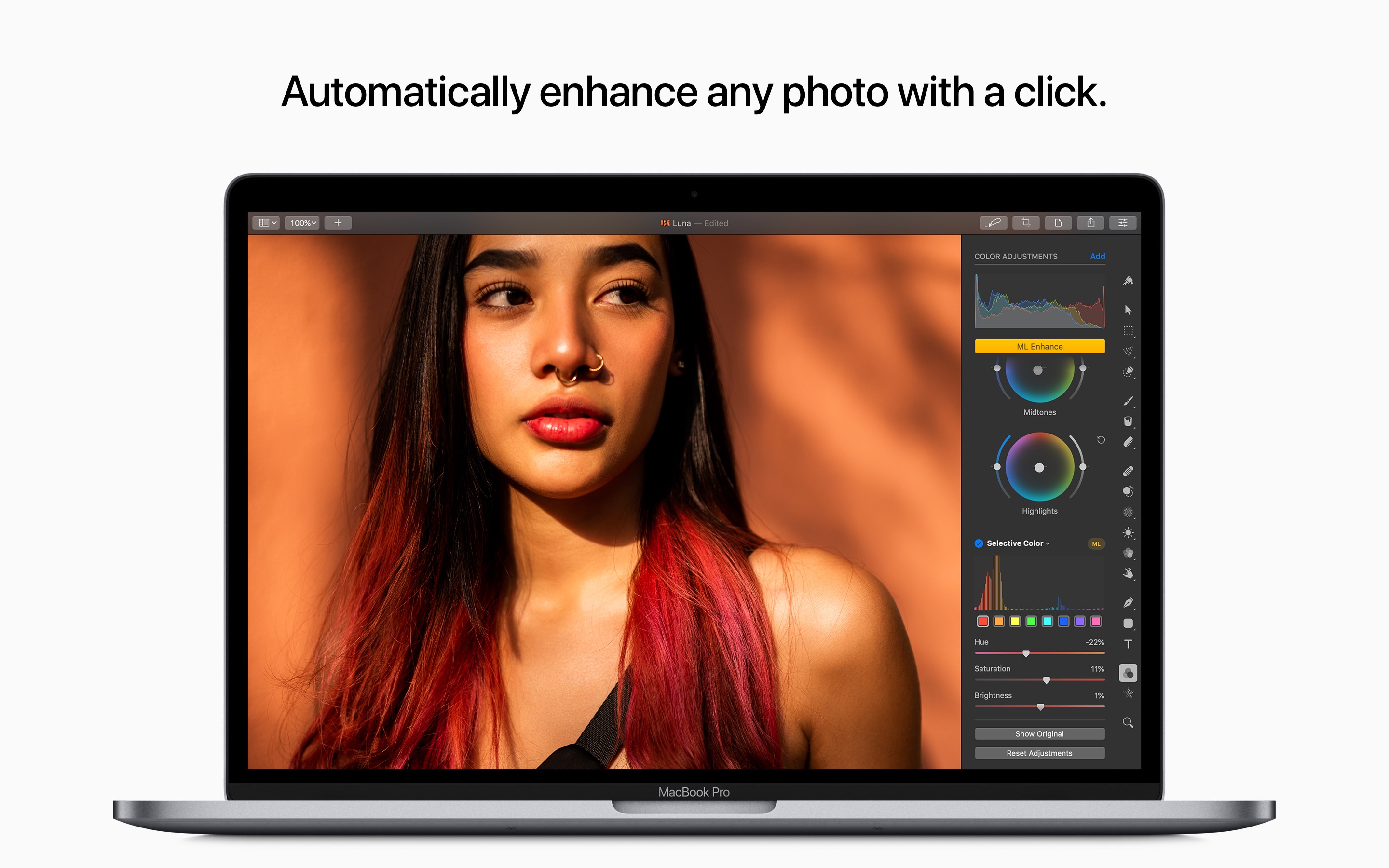 Screenshot do app Pixelmator Pro